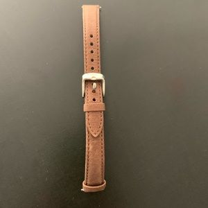 Brown leather fossil watch band 14mm